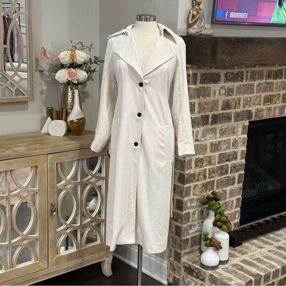 BB DAKOTA Women’s I Spy Textured Twill Light Weight Trench Coat in the Size S - Picture 14 of 16